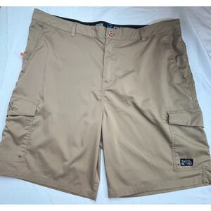 Salt Life SLX-QD Vapor Stretch Khaki Shorts 40 Fishing Outdoor Quick Dry